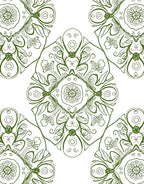 Elegant Floral Mandala Pattern Design Rug