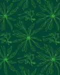 Vine And Floral Pattern Outline Rug