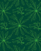Vine And Floral Pattern Outline Rug