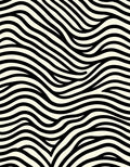 Bold Black Wave Pattern Rug