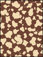 Organic Abstract Brown Beige Pattern Rug