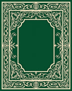 Ornate Floral Vine Border Rug