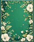 Lush Garden Floral Butterfly Design Rug