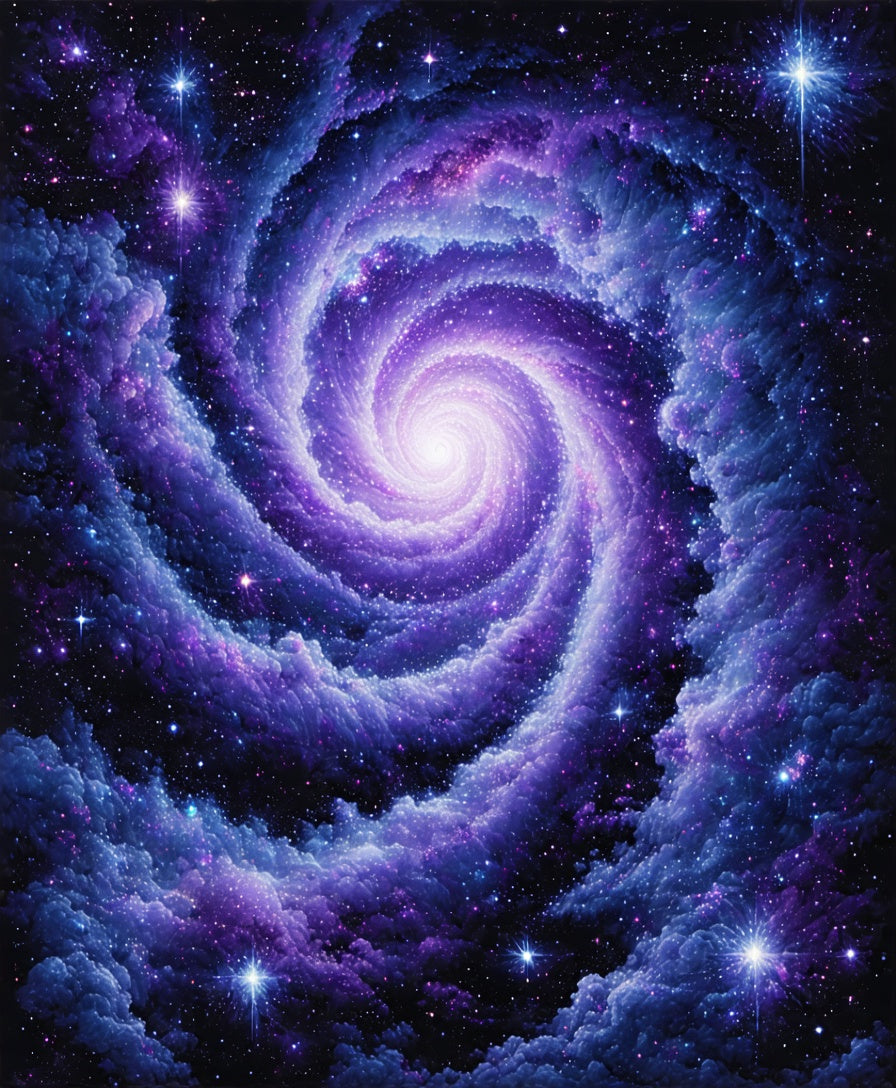 Cosmic Swirl Nebula Pattern Rug
