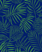 Tropical Leaf Outline Pattern Rug