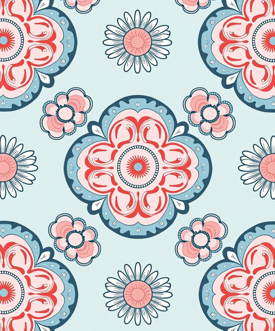 Vintage Floral Medallion Patterns Rug