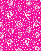 Abstract Figure Pink White Pattern Rug