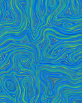 Blue Green Swirl Flow Pattern Rug