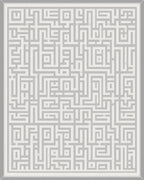 Minimalist Geometric Maze Pattern Rug