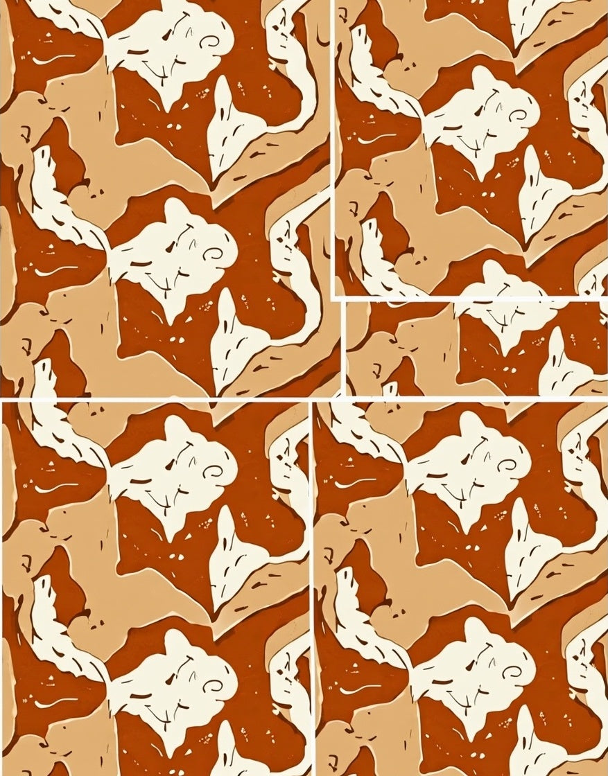 Abstract Clay Organic Flow Rug