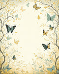 Delicate Butterflies in Golden Grove Design Rug