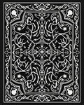 Monochromatic Floral Mandala Pattern Rug