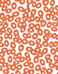 Abstract Orange Blob Pattern Rug