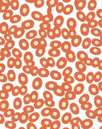 Abstract Orange Blob Pattern Rug