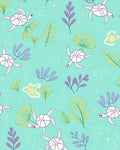 Whimsical Sea Turtle Underwater Pattern Rug