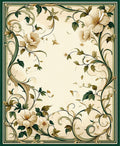 Classic Floral Vine Intricate Pattern Rug