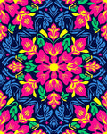 Vibrant Floral Mandala Design Rug