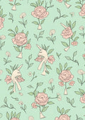 Whimsical Floral Unicorn Pattern Art Rug