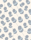 Pale Blue Floral Pod Abstract Design Rug