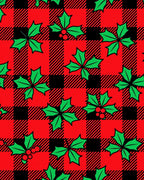 Red Black Buffalo Holly Berry Rug