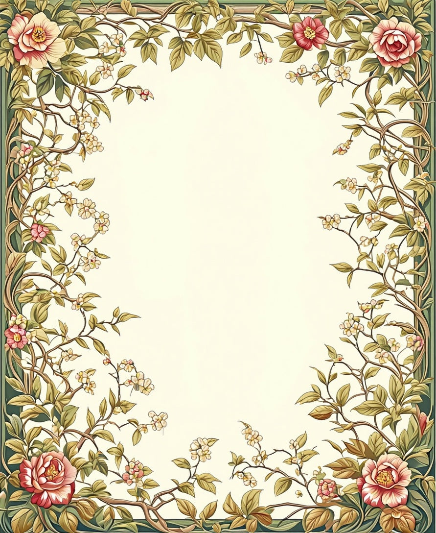 Art Nouveau Floral Vine Rug