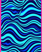 Vivid Ocean Blue Swirl Rug