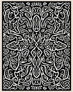 Whimsical Abstract Organic Flow Design Rug