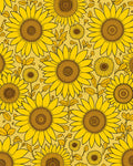 Vibrant Yellow Sunflower Pattern Design Rug