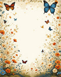 Whimsical Butterflies Floral Garden Rug