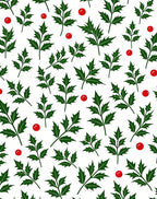 Green Holly Berries Christmas Rug