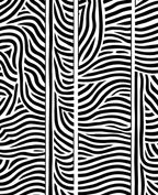 Bold Black and White Stripe Design Rug
