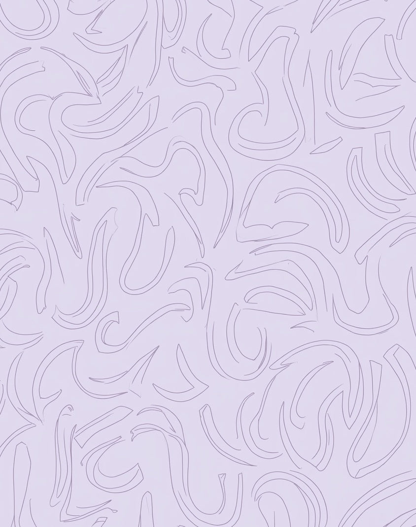 Flowing Lilac Abstract Organic Design Rug