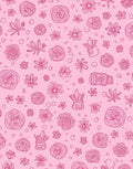 Whimsical Floral Sketch Pattern Rug