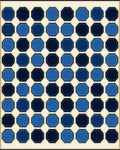Blue Octagon Contrast Geometric Pattern Rug