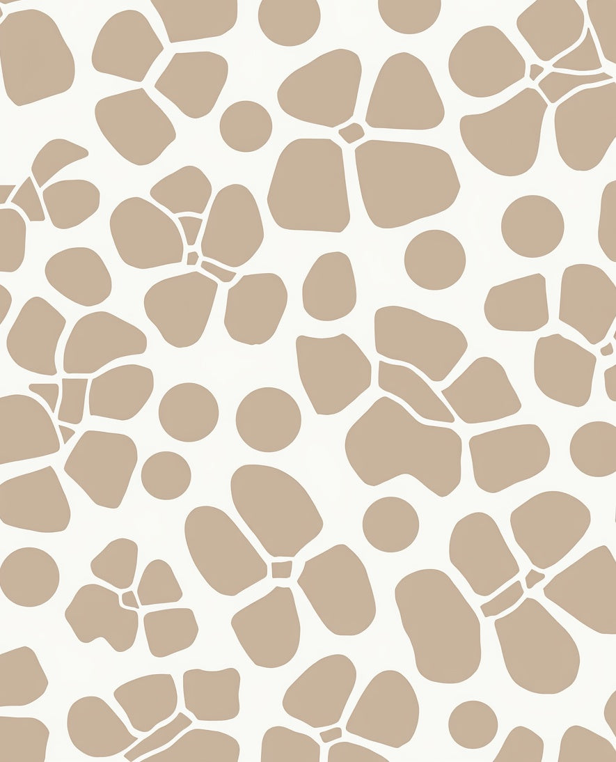 Neutral Abstract Organic Shapes Rug