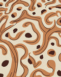 Abstract Organic Earthy Swirls Rug