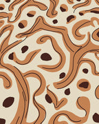 Abstract Organic Earthy Swirls Rug