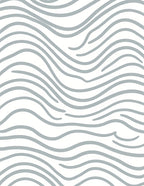 Serene Gray Wavy Abstract Rug