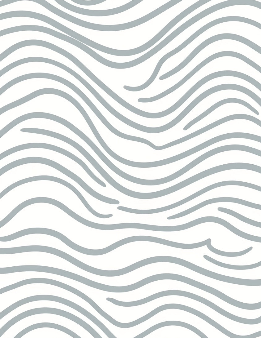 Serene Gray Wavy Abstract Rug