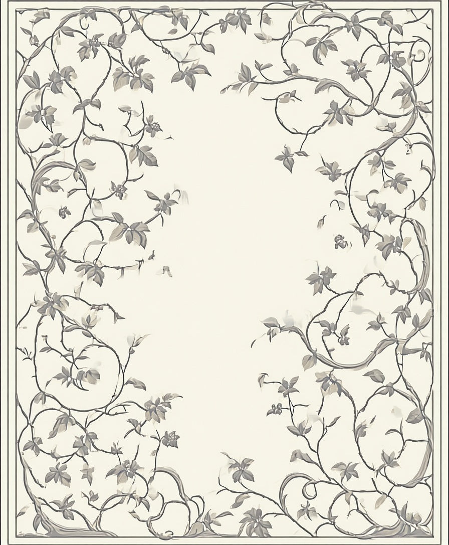 Vintage Floral Vine Pattern Rug