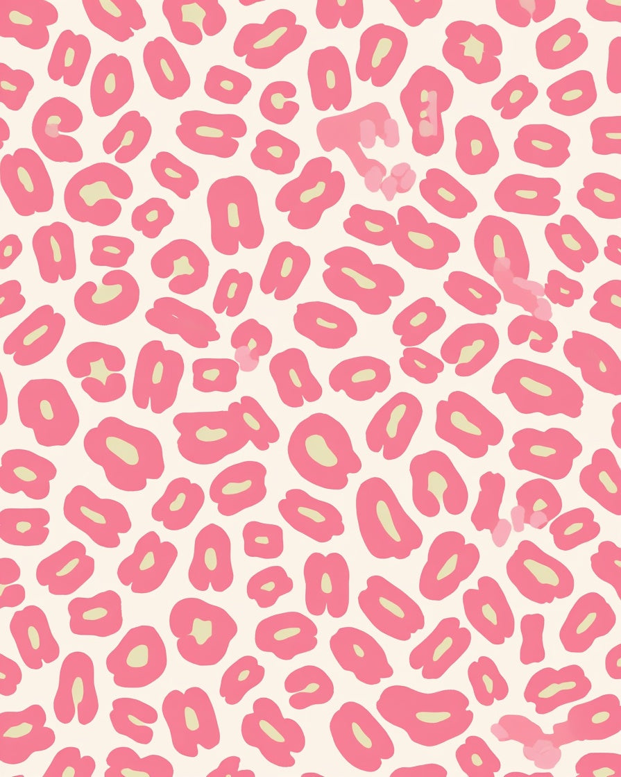 Pink Leopard Print Pattern Rug
