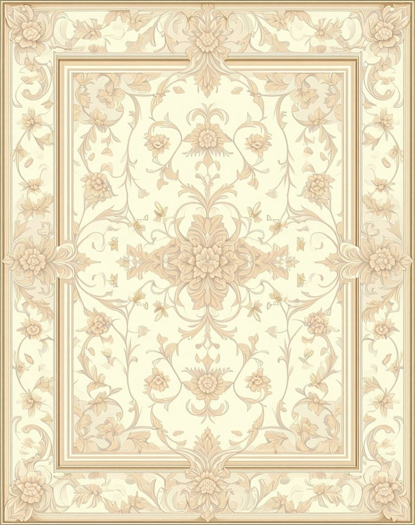 Elegant Floral Motif Pattern Rug