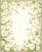 Elegant Floral Branches In Blossom Design Rug