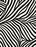 Abstract Black White Contemporary Stripes Rug