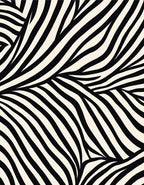 Abstract Black White Contemporary Stripes Rug
