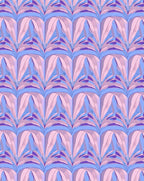 Art Deco Fan Pattern Pink Purple Rug