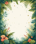 Lush Jungle Floral Tropical Leaves Rug