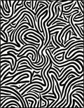 Abstract Black White Swirl Pattern Rug