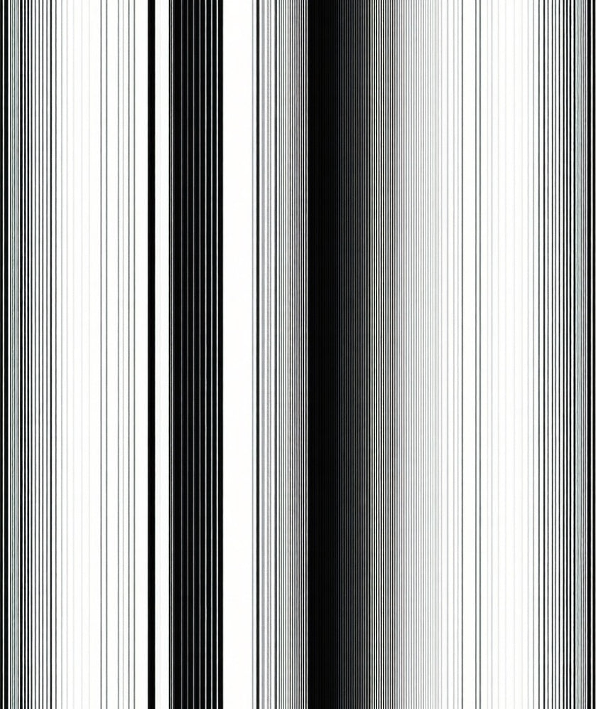 Fading Black White Vertical Stripe Rug