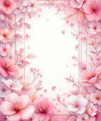 Sweet Pink Floral Pattern Rug